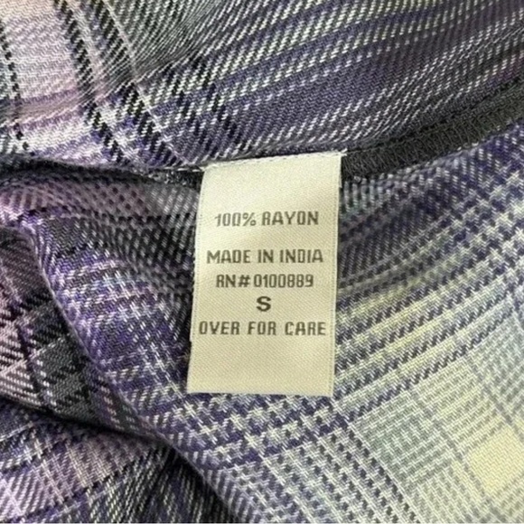 Keren Heart Hi-low Flannel Shirt NWT - Picture 4 of 4